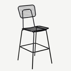 Black Ollie Outdoor Bar Stool