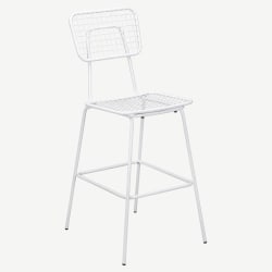 White Ollie Outdoor Bar Stool