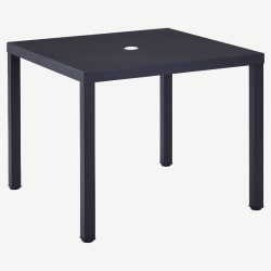 Outdoor Metal Table in Black Finish with Legs