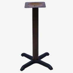 Premium Wood Grain X Prong Table Base - Bar Height