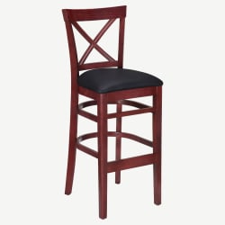 Premium Cross Back Wood Bar Stool