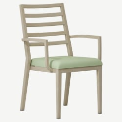 Ladder Back Ernest Aluminum Arm Chair