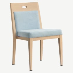 Orson Ultra Modern Padded Wood Grain Aluminum Chair