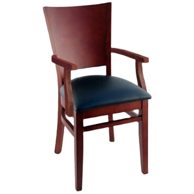 Tiffany Wood Restaurant Chair With Arms Interior