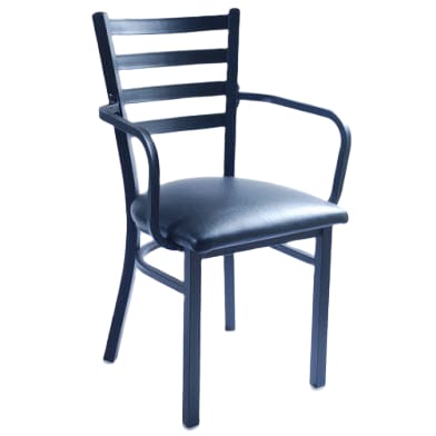 Metal Ladder Back Chair with Arms Interior