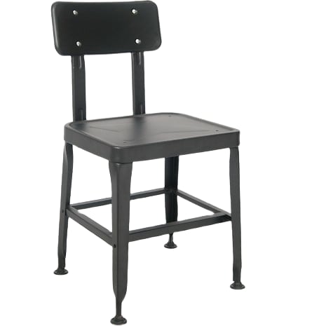 Metal Chair in Black Finish Interior