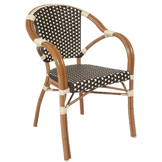 Aluminum Patio Wicker Arm Chair Interior