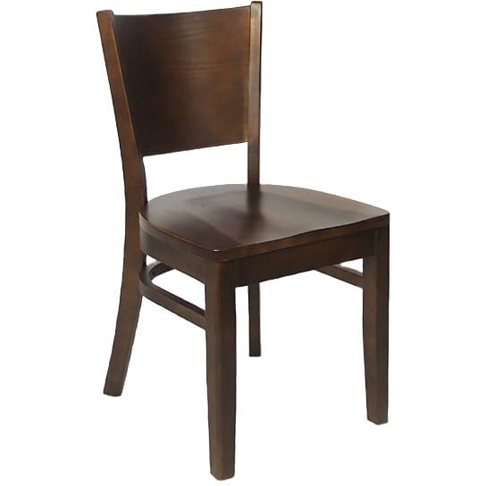 Beechwood Curved Plain Back Restaurant Chair Interior