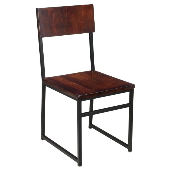 Indy Metal Chair with Wood Back Interior
