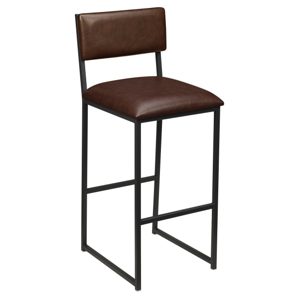 Indy Metal Bar Stool with Padded Back Interior