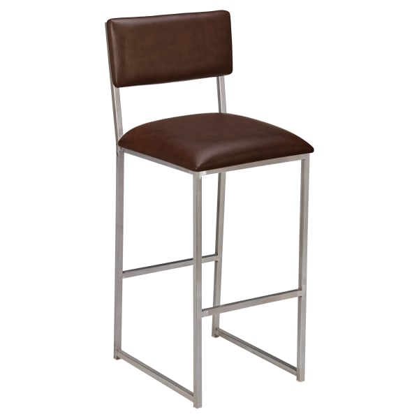 Indy Metal Bar Stool with Padded Back Interior