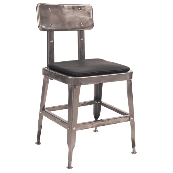 Laurie Bistro-Style Metal Chair in Clear Finish Interior