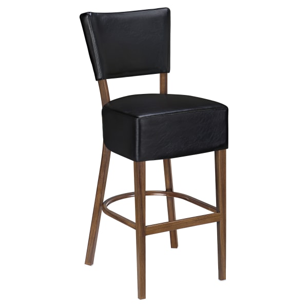 Lumme Padded Back Metal Bar Stool Interior