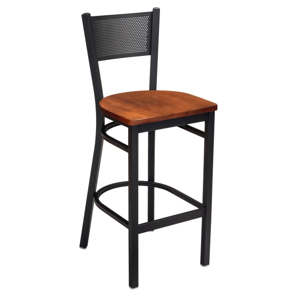 Metal Checker Back Bar Stool Interior