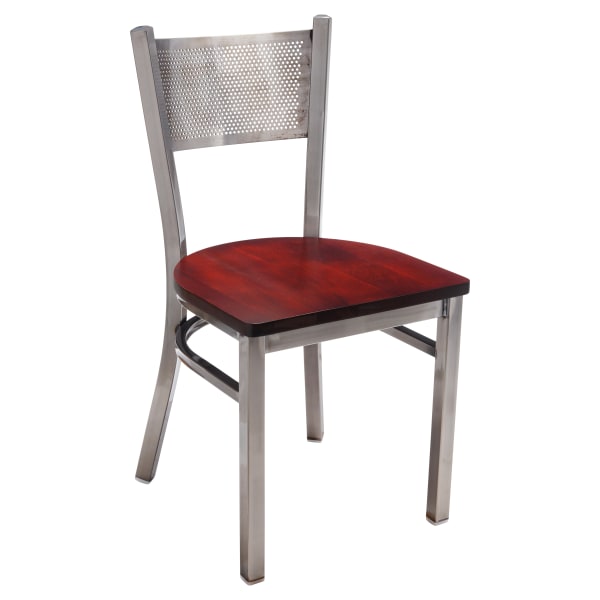 Clear Coat Checker Back Metal Chair Interior