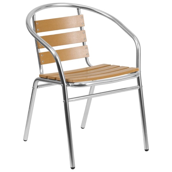 Economy Aluminum & Faux Teak Patio Chair Interior