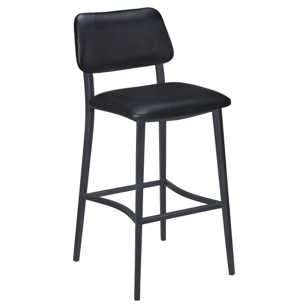 Luca Metal Bar Stool with Padded Back Interior