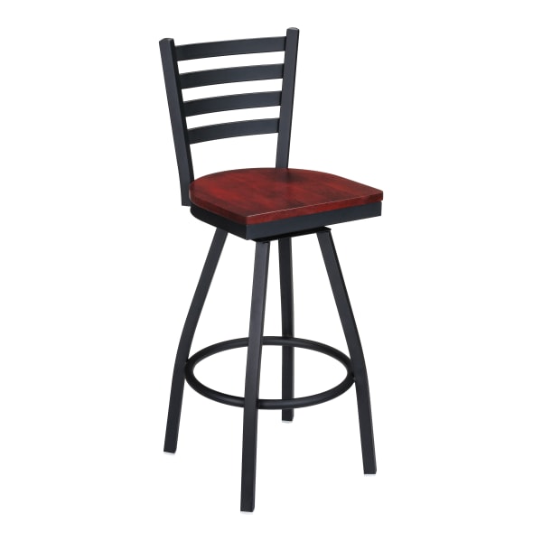 Swivel Ladder Back Metal Bar Stool Interior