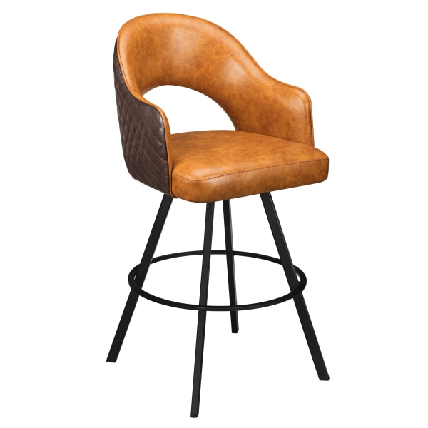 Invicta Premium Bucket Swivel Bar Stool with Circular Frame Interior