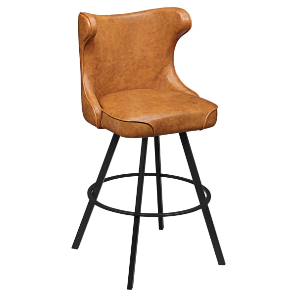 Darlo Premium Bucket Swivel Bar Stool with Circular Frame Interior
