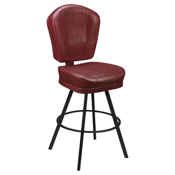 Lusso 3-Channel Premium Casino Bucket Bar Stool with Circular Frame Interior