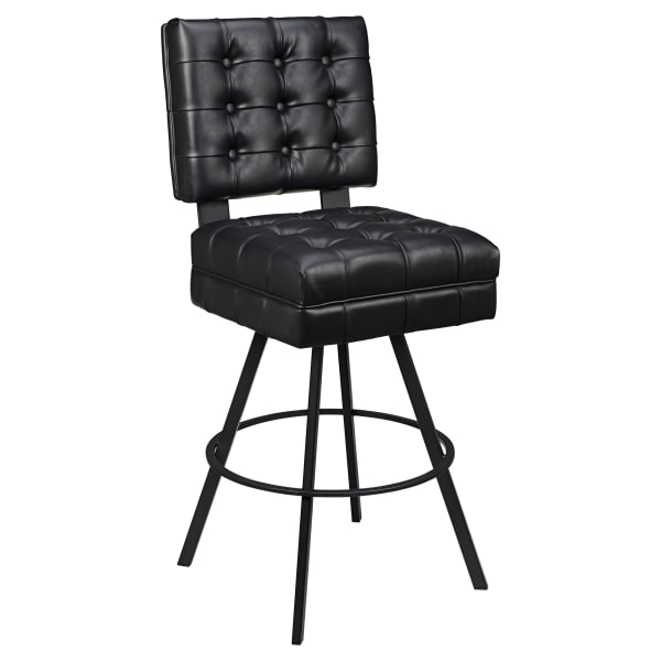 Trionfo Tufted Premium Bucket Bar Stool with Circular Frame Interior