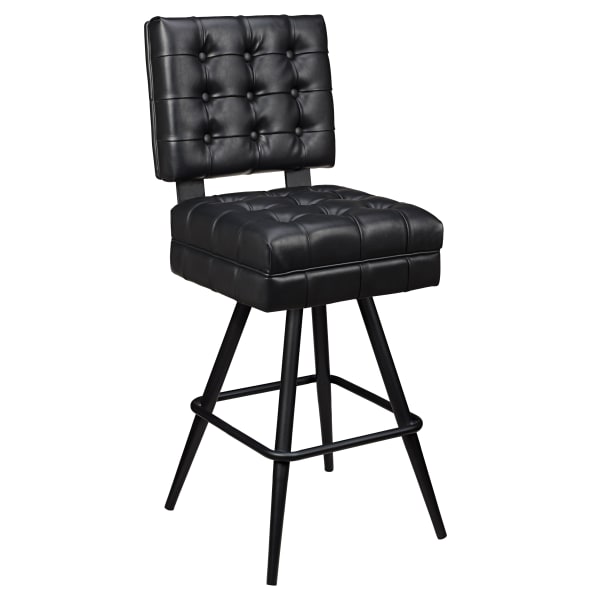 Trionfo Tufted Premium Bucket Bar Stool with Square Frame Interior