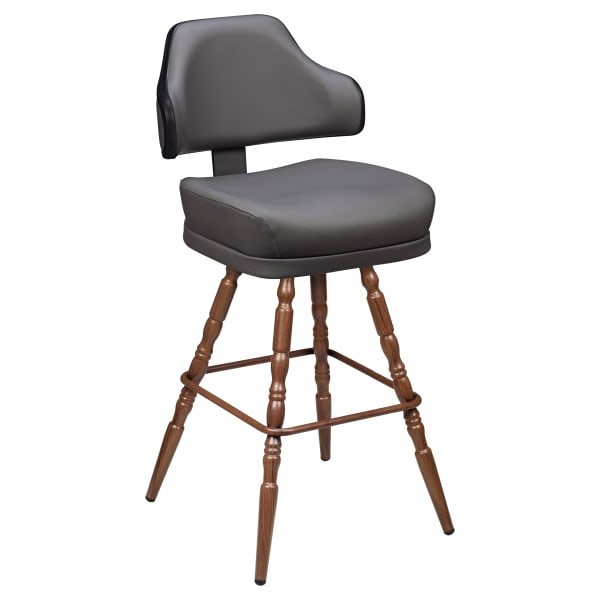 Gioco Premium Casino Bucket Bar Stool with Vintage Frame Interior