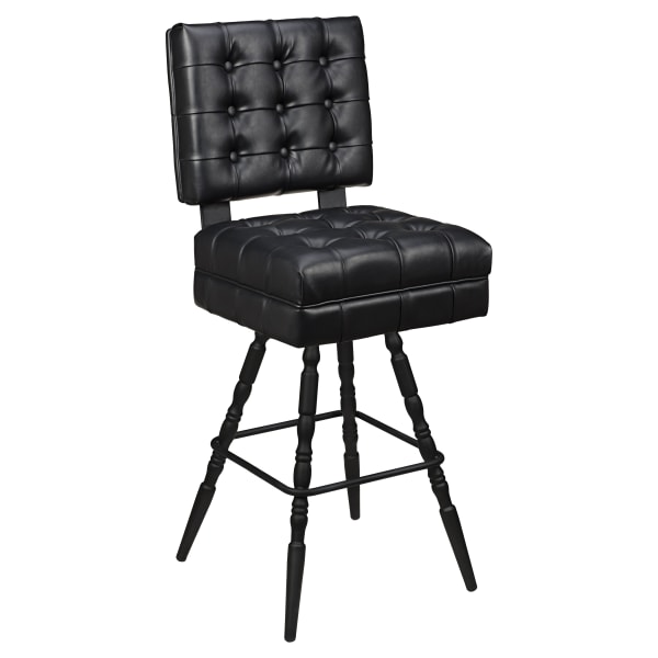 Trionfo Tufted Premium Bucket Bar Stool with Vintage Frame Interior