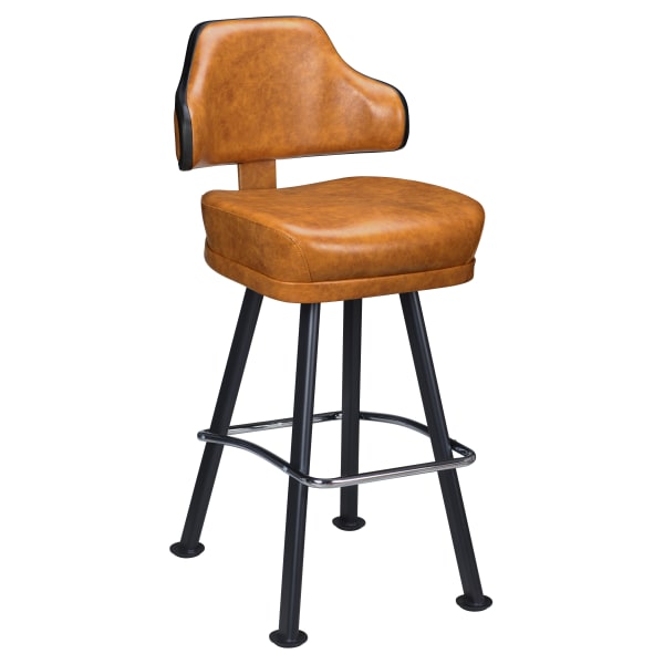 Gioco Premium Casino Bucket Bar Stool with Arched-Oval Frame Interior