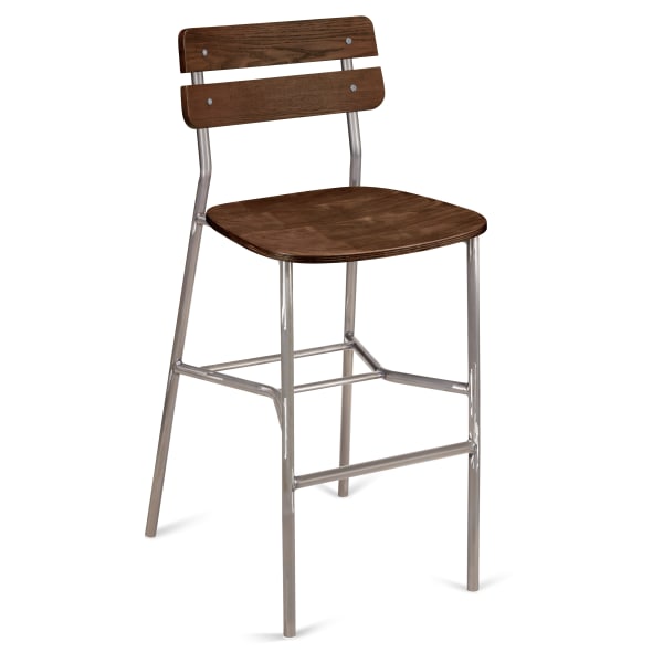 Palmer Metal Bar Stool in Clear Coat Finish Interior