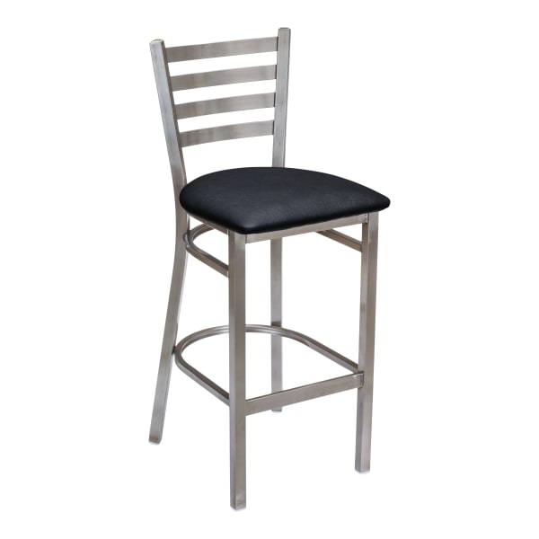 Clear Coat Ladder Back Metal Bar Stool Interior