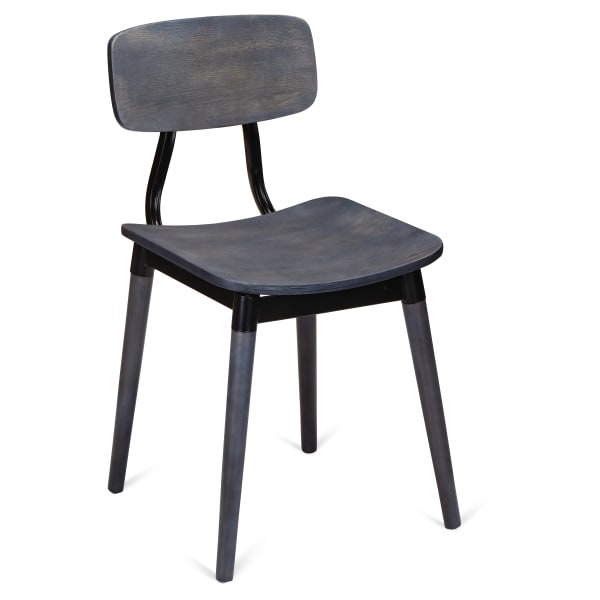 Slate Black Metal Restaurant Chair Interior