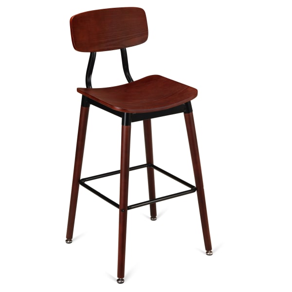 Slate Black Metal Restaurant Bar Stool Interior