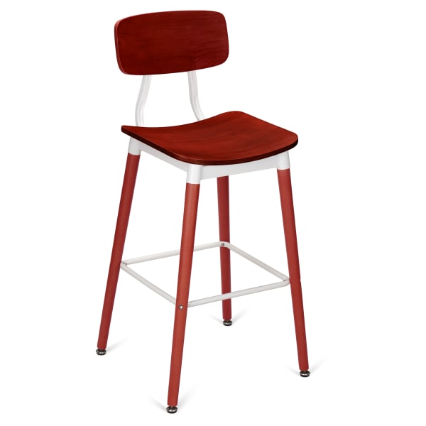 Slate White Metal Restaurant Bar Stool Interior