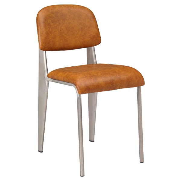 Nico Padded Metal Chair in Clear Coat Interior