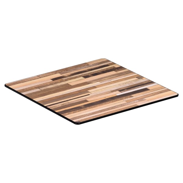 Reclaimed Wood Heavy Duty Outdoor Resin Table Top with Phenolic Edge Interior