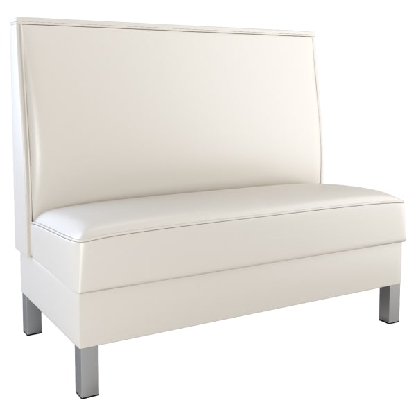 Plain Back Restaurant Booth with Metal Legs Interior