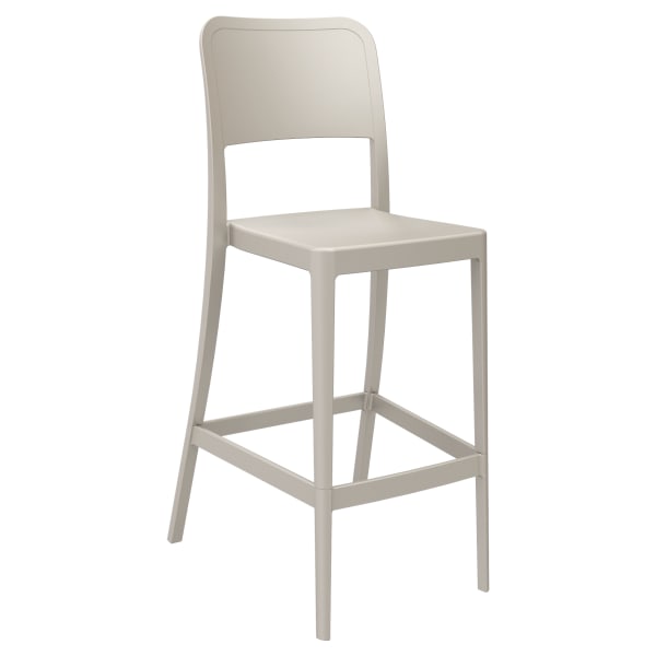 Parker Solid Back Outdoor Resin Bar Stool Interior