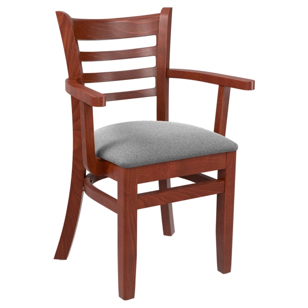 Ladder Back Wood Chair with Arms Interior