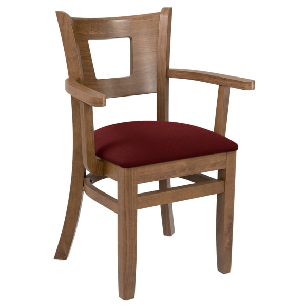 Premium US Made Duna Wood Chair With Arms Interior