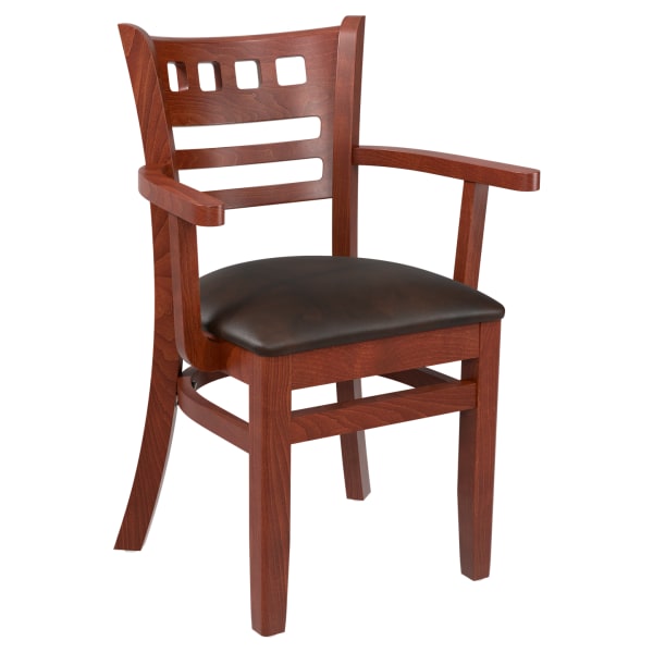 Premium US Made American Back Wood Chair with Arms  Interior