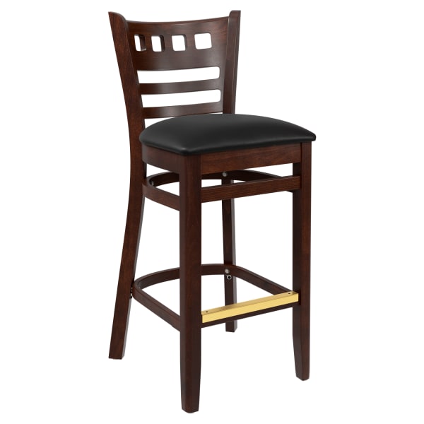 Premium US Made American Back Wood Bar Stool Interior