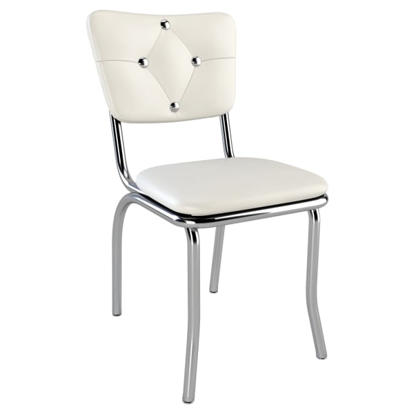 Diamond Button Tufted Diner Chair Interior