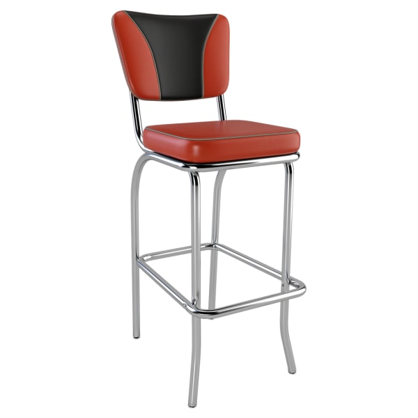 American V Shape Diner Bar Stool Interior