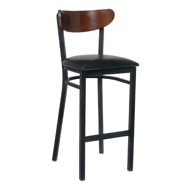 Modern Curved Back Metal Bar Stool Interior