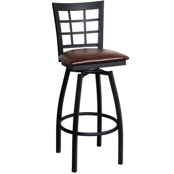 Window Back Swivel Bar Stool Interior