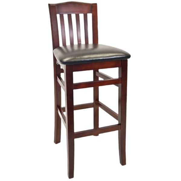 Beechwood Vertical Slat Bar Stool Interior