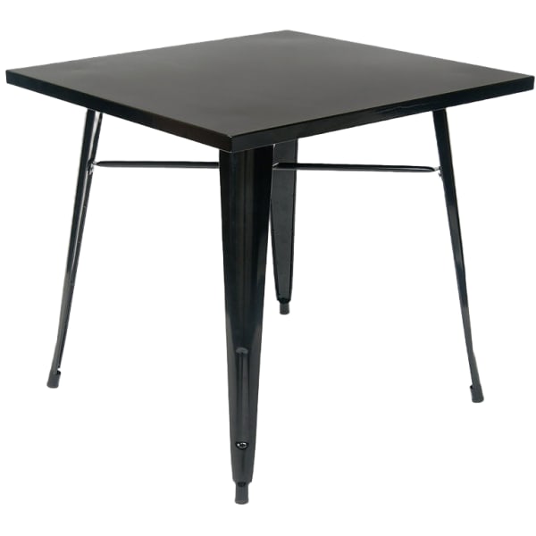 Black Metal Table in Black Finish - Table Height Interior