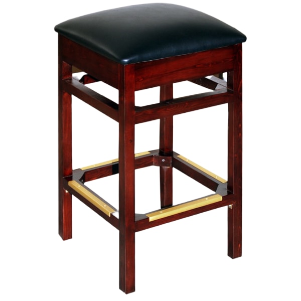 Backless Wood Bar Stool Interior